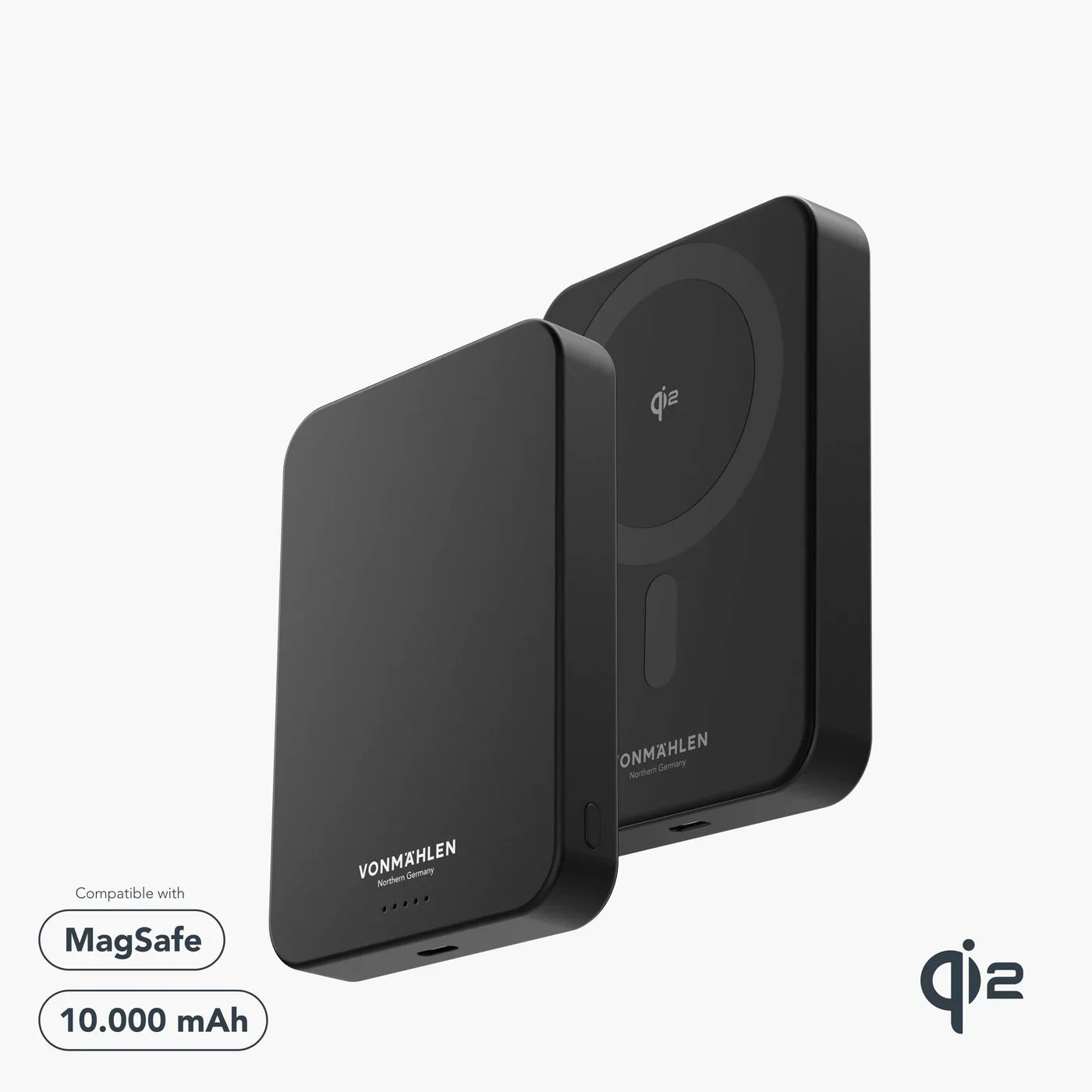 Vonmahlen Evergreen Mag Power Bank Ultra Slim 10000 Mah Black