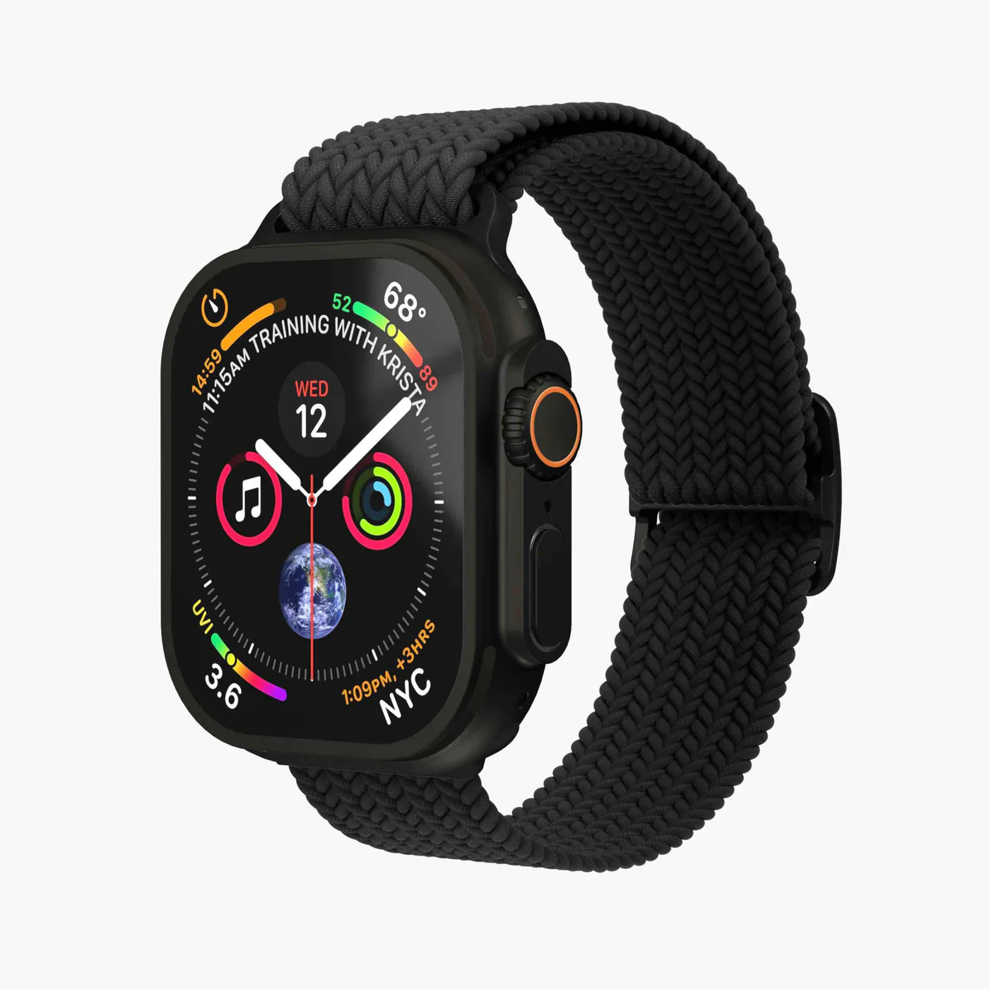 Vonmahlen Woven Loop One Size All Black (For Apple Watch 44 | 45 | 46 | 49Mm)