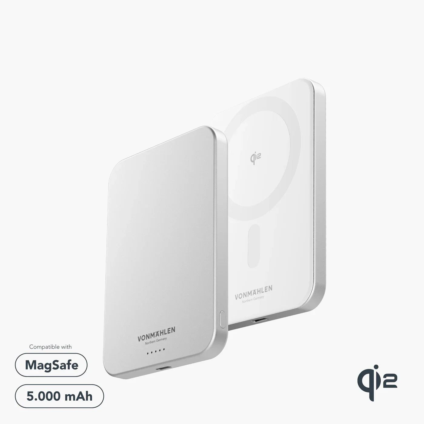Vonmahlen Evergreen Mag Power Bank Ultra Slim 5000 Mah White
