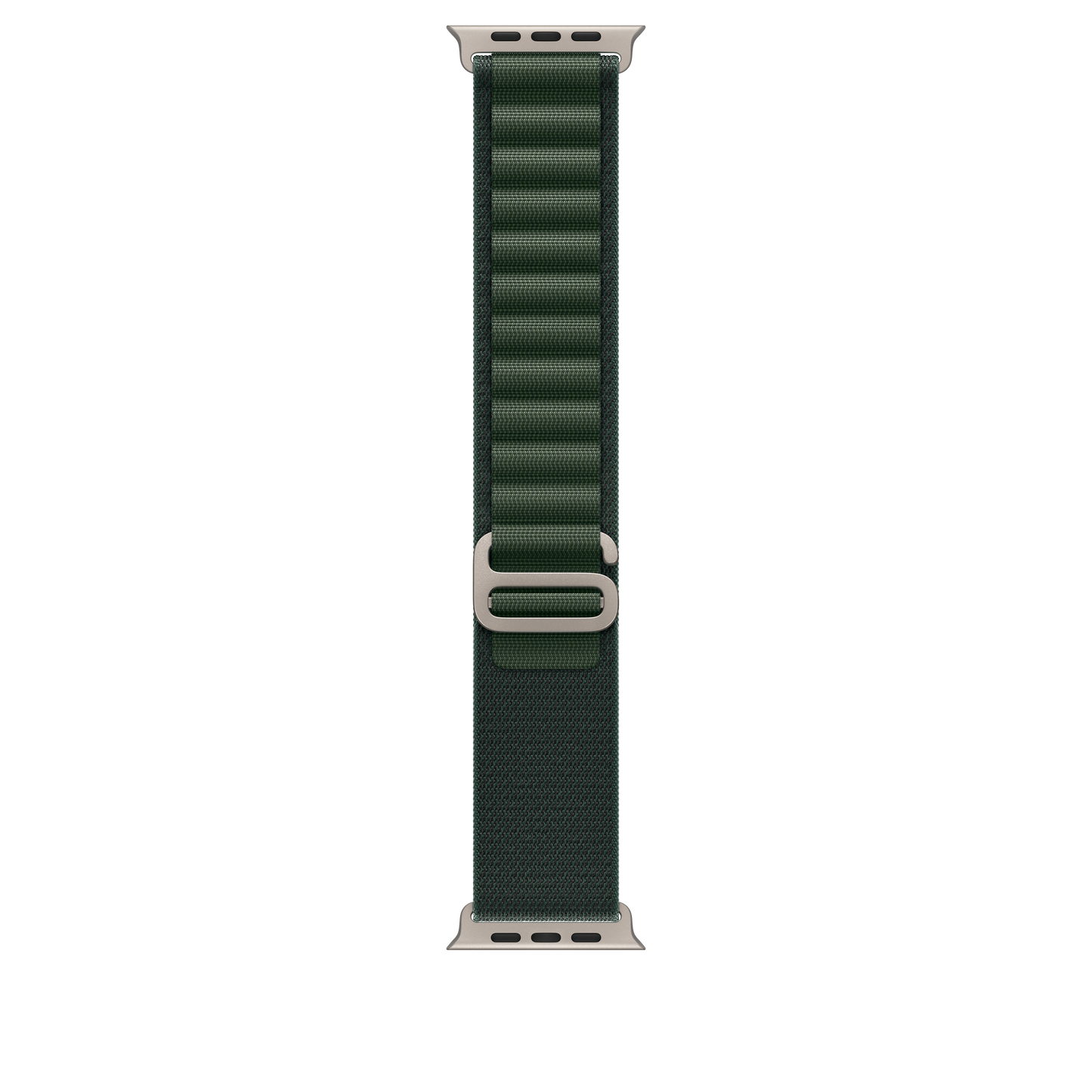 49mm Dark Green Alpine Loop - Large - Natural Titanium Finish