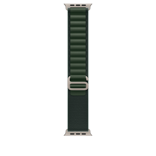 49mm Dark Green Alpine Loop - Medium - Natural Titanium Finish