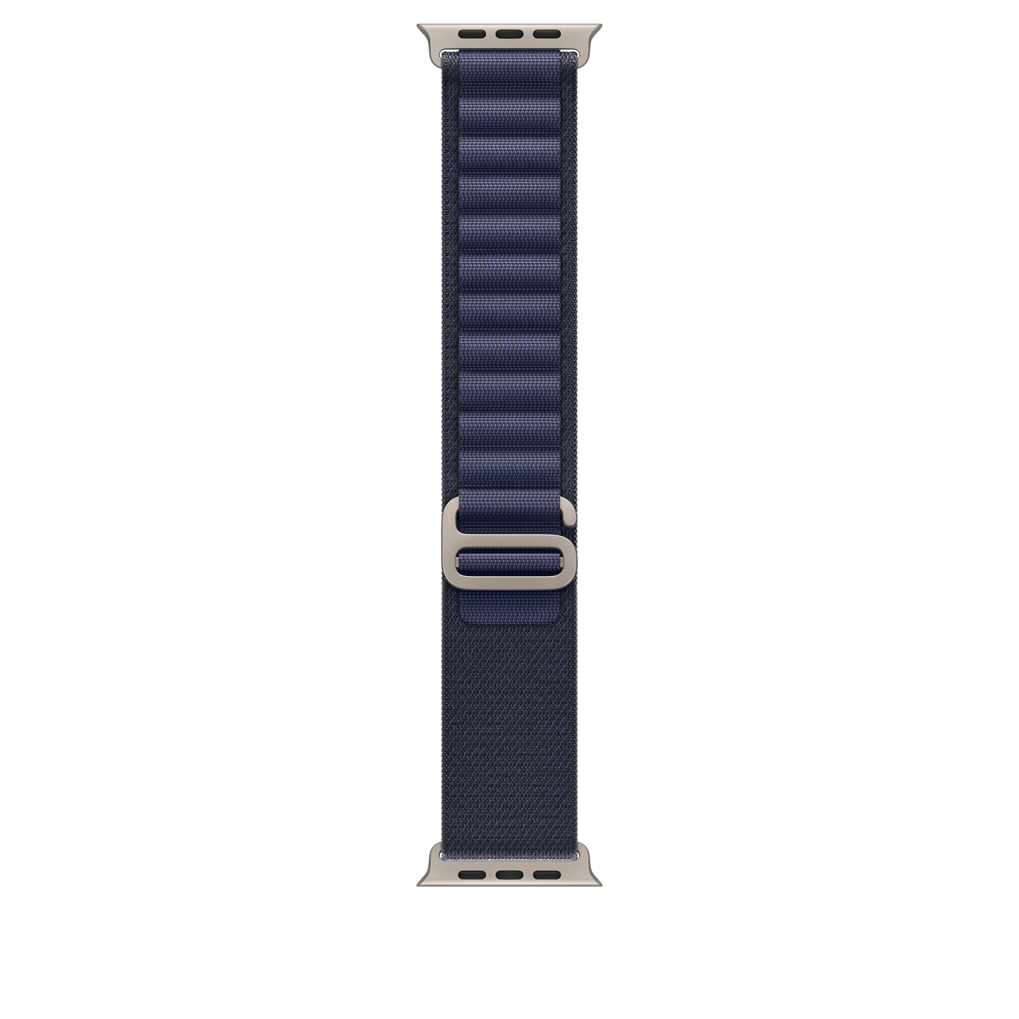 49mm Navy Alpine Loop - Medium - Natural Titanium Finish