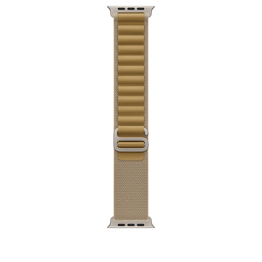 49mm Tan Alpine Loop - Large - Natural Titanium Finish