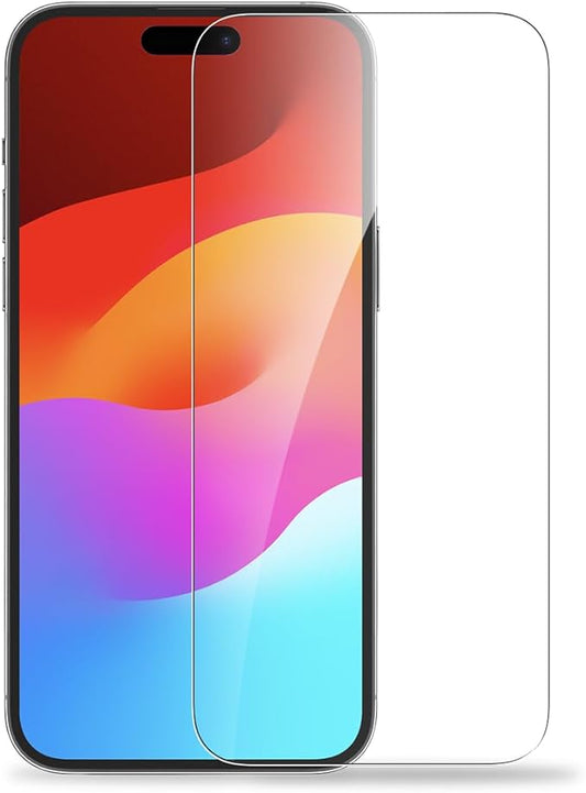 Baykron Screen Protector High Aluminium Tempered Glass 2.5D HD Clear with applicator for iPhone 15 Pro