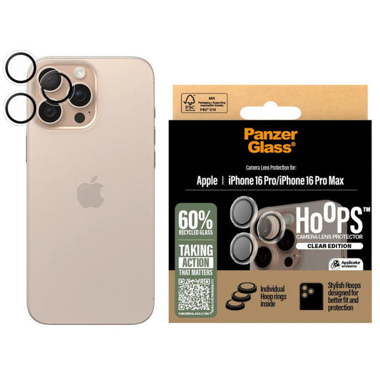 PanzerGlass Hoops Transparent Lens Protector iPhone 16 Pro | 16 Pro Max