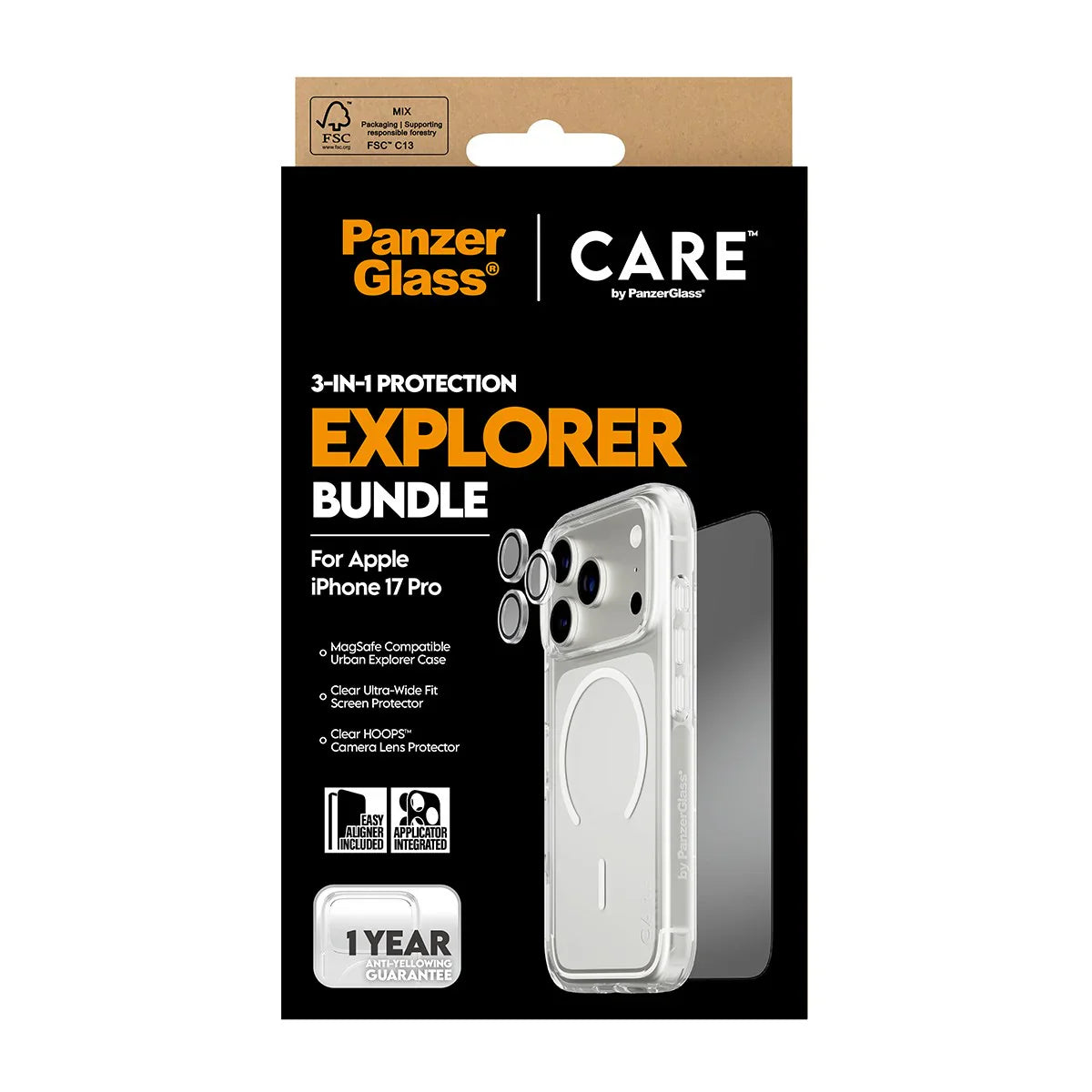 PanzerGlass | CARE by PanzerGlass 3-in-1 Flagship Explorer Bundle iPhone 17 Pro