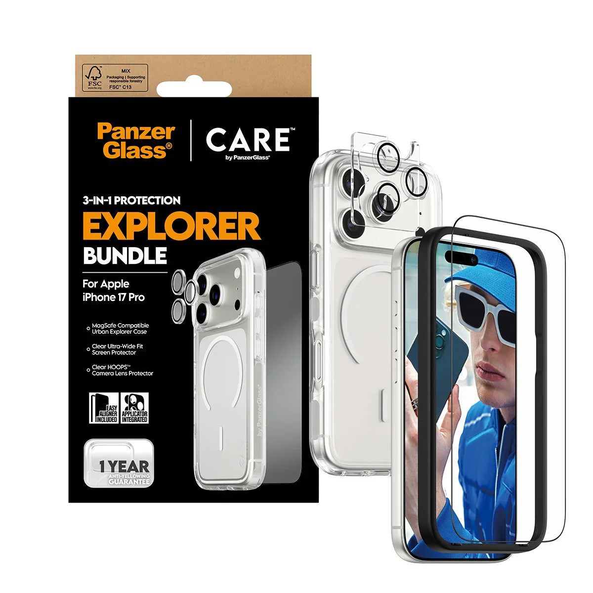 PanzerGlass | CARE by PanzerGlass 3-in-1 Flagship Explorer Bundle iPhone 17 Pro