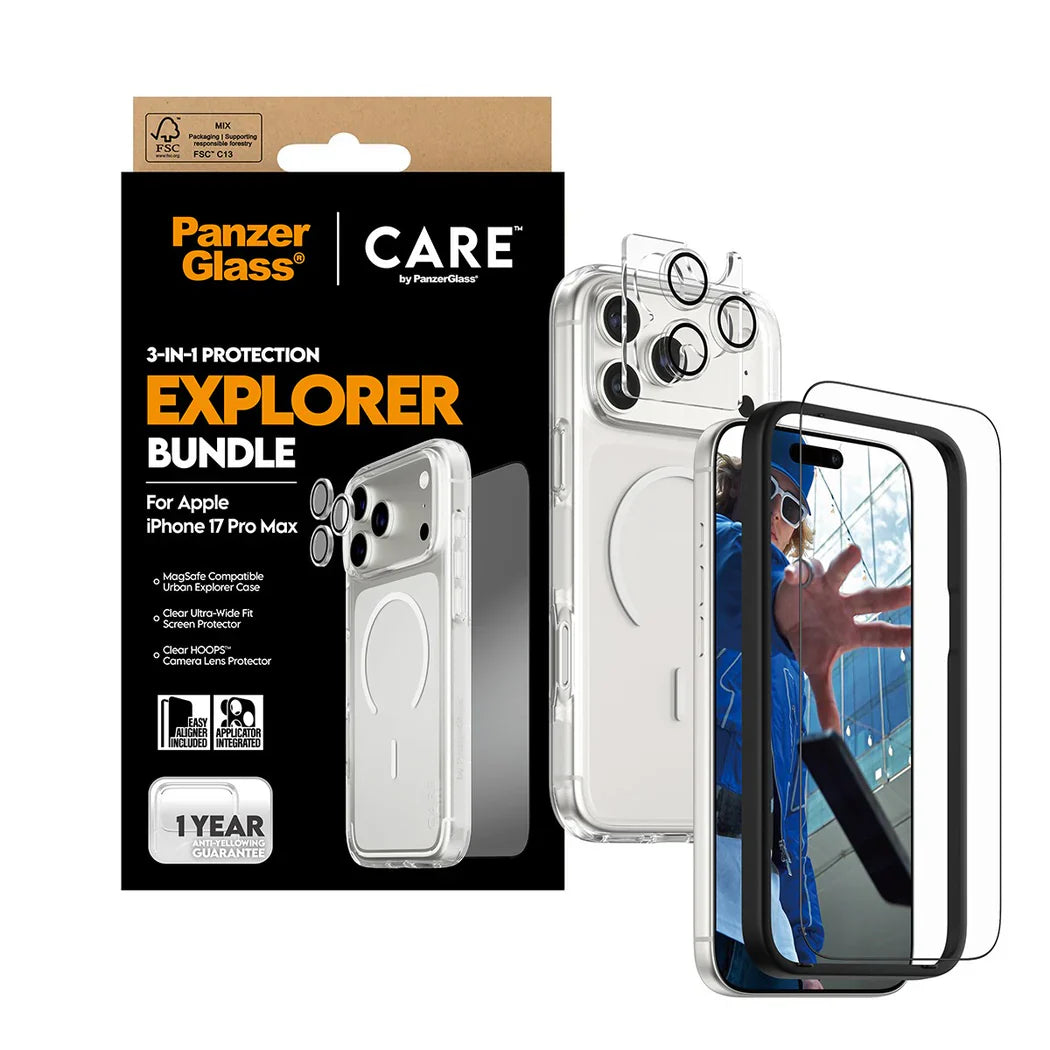 PanzerGlass | CARE by PanzerGlass Flagship 3-in-1 Urban Explorer Bundle iPhone 17 Pro Max