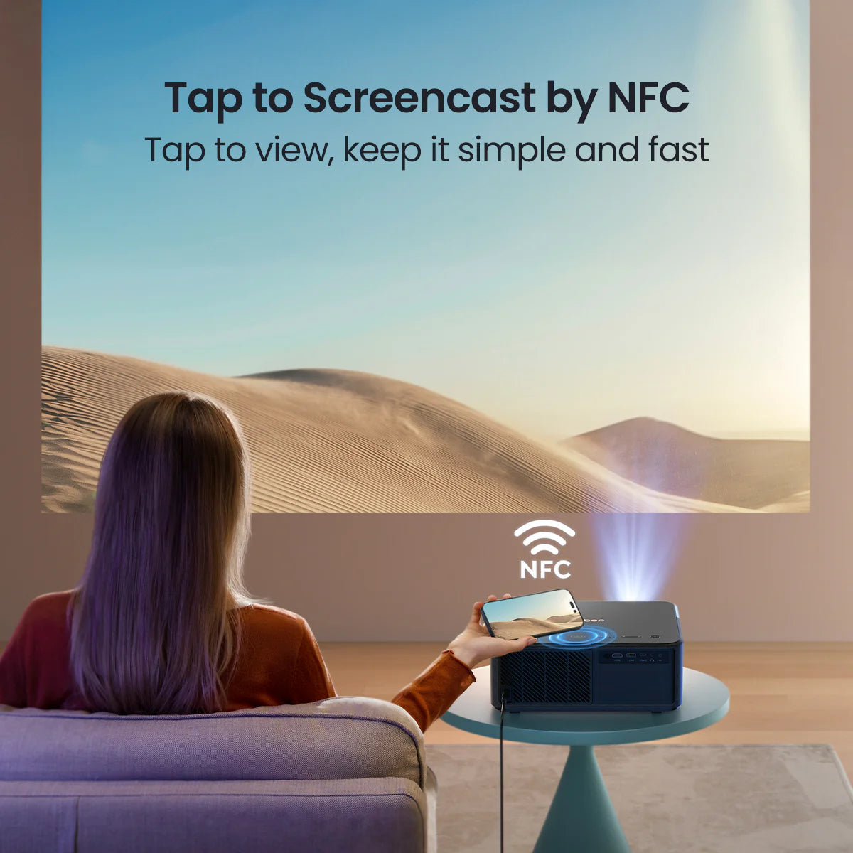 جهاز عرض ذكي يابر K2s مع خاصية عرض الشاشة عبر تقنية NFC