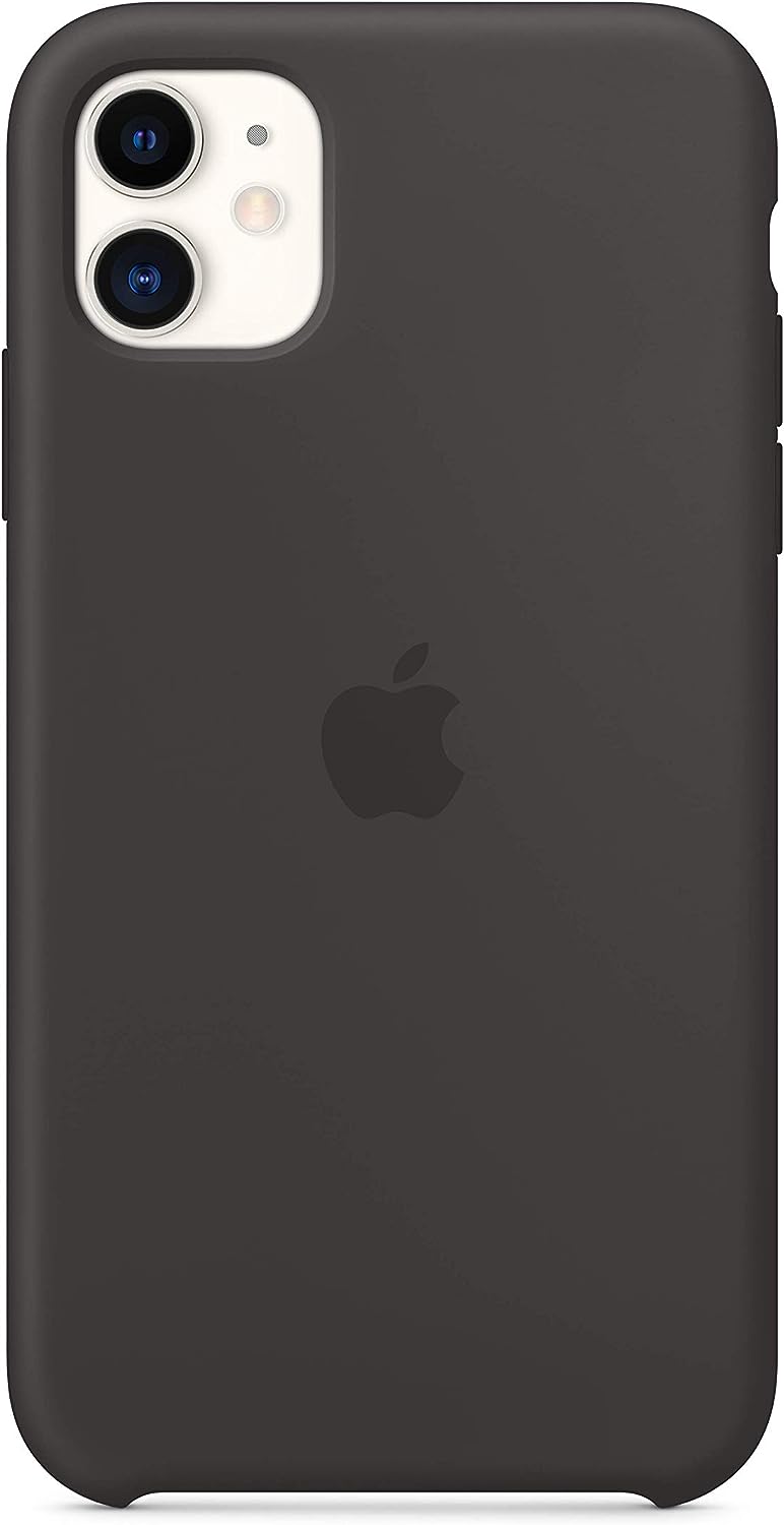 غطاء حماية سيليكون iPhone 11 - أسود