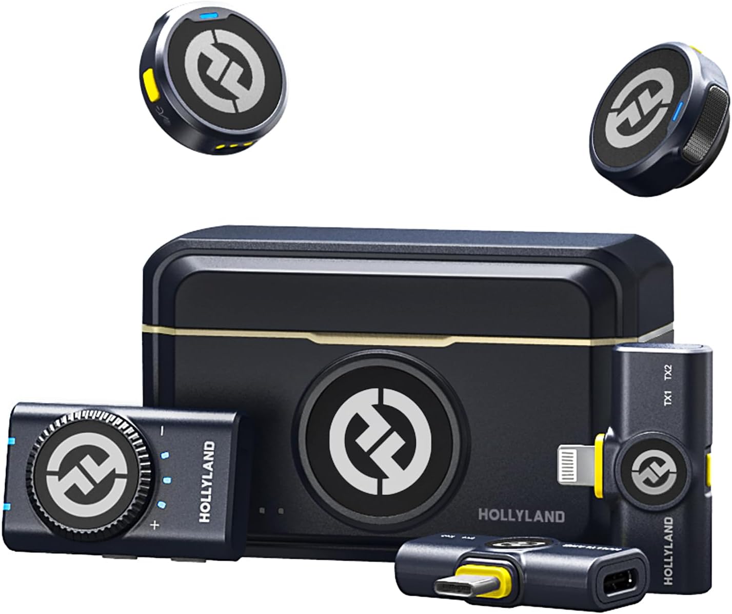 Hollyland LARK M2 Combo All-in-one Button Wireless Lavalier Microphone System
