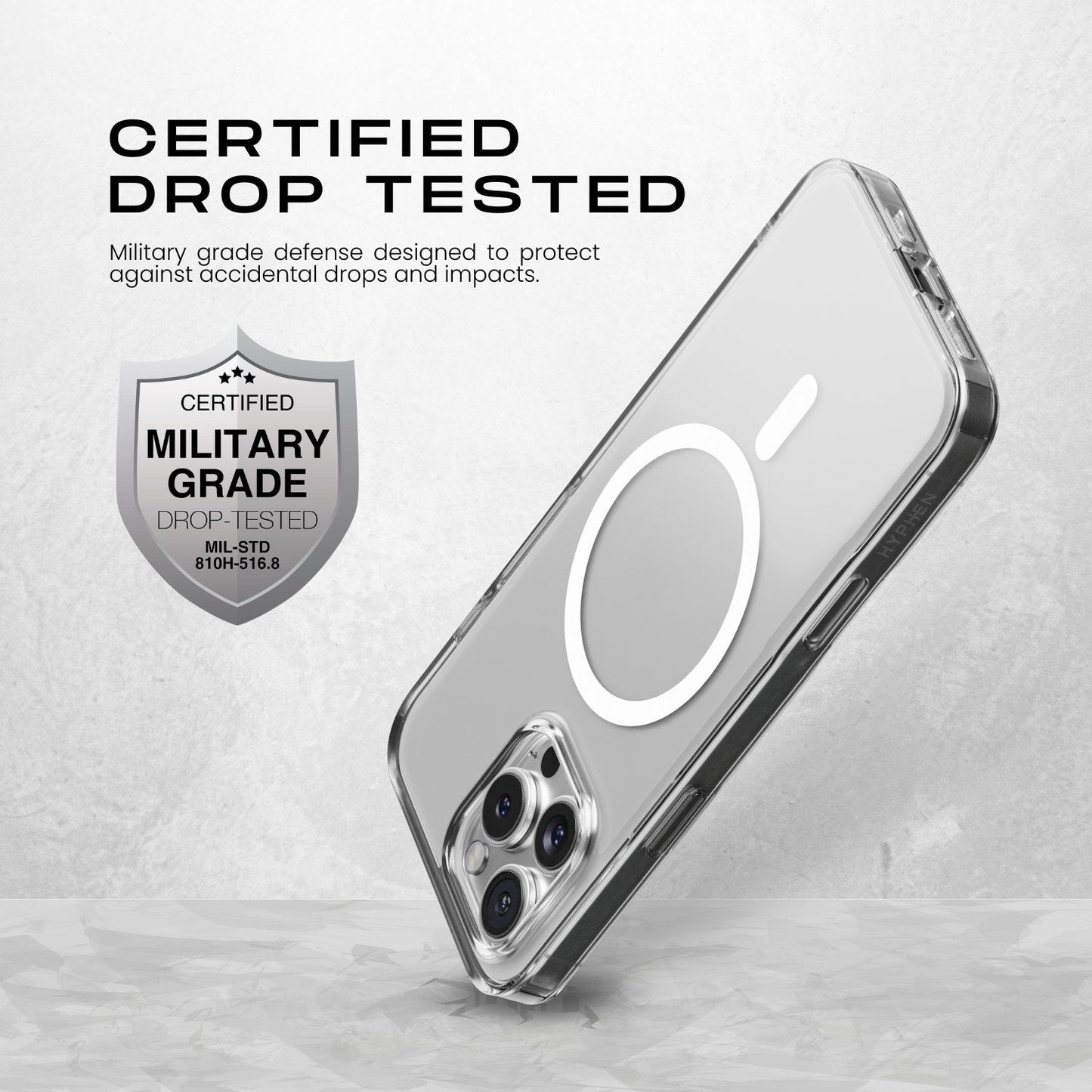 حافظة هاي فن أير ماغسيف الشفافة لهاتف آيفون 16 برو، 6.3 بوصة - حافظة مقاومة للصدمات بمعيار عسكري