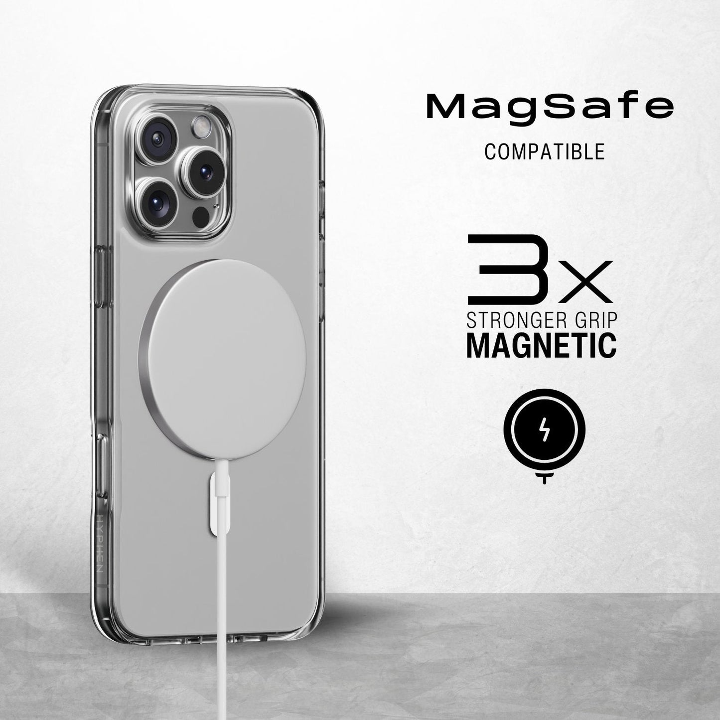 حافظة هاي فن أير ماغسيف الشفافة لهاتف آيفون 16 برو، 6.3 بوصة - حافظة مقاومة للصدمات بمعيار عسكري