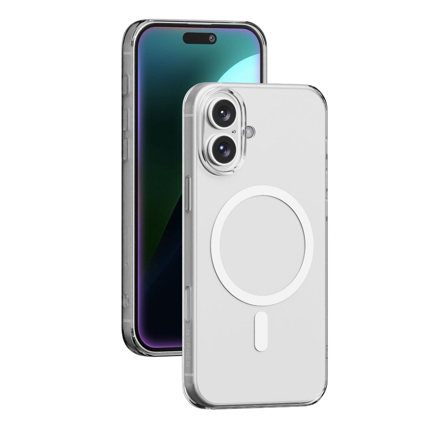 حافظة هاي فن لوكد الكريستالية الشفافة ماغسيف لهاتف آيفون 16، 6.1 بوصة - تقنية مقاومة للاصفرار، شفافة