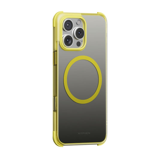 حافظة هاي فن هيوز بامبر ماغسيف صفراء، لهاتف آيفون 16 برو ماكس، 6.9 بوصة