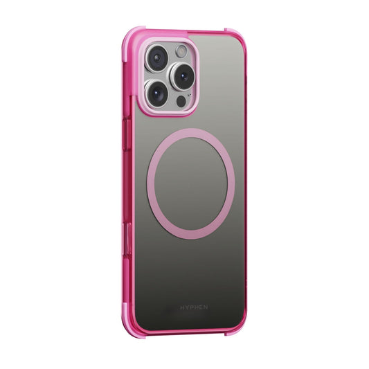 حافظة هاي فن هيوز بامبر ماغسيف باللون الوردي، لهاتف آيفون 16 برو، 6.3 بوصة