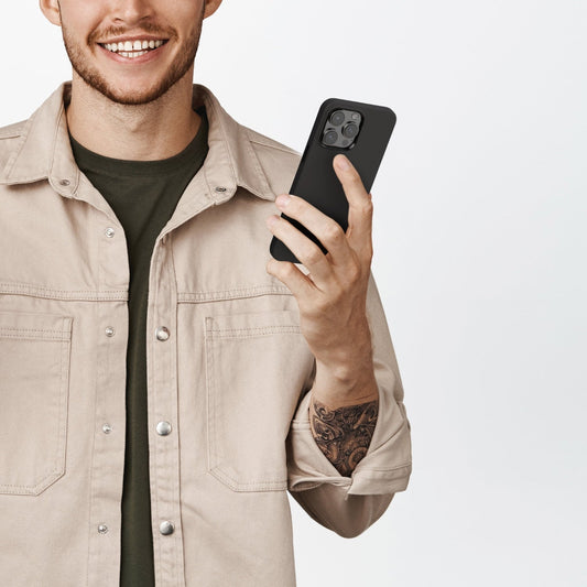 حافظة هاي فن تينت ماغسيف من السيليكون باللون الأسود، لهاتف آيفون 16 برو، 6.3 بوصة