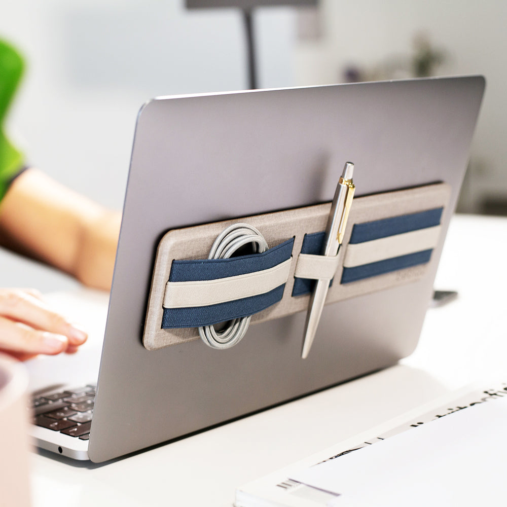 Beblau Shift Portable Laptop Organizer Sticks Anywhere, Ultra-Slim Tech Holder, Blue