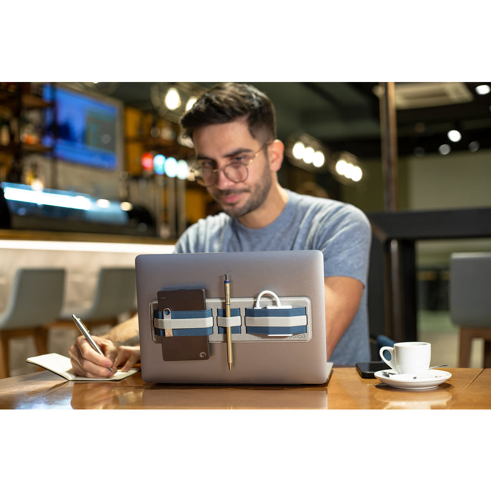 Beblau Shift Portable Laptop Organizer Sticks Anywhere, Ultra-Slim Tech Holder, Blue
