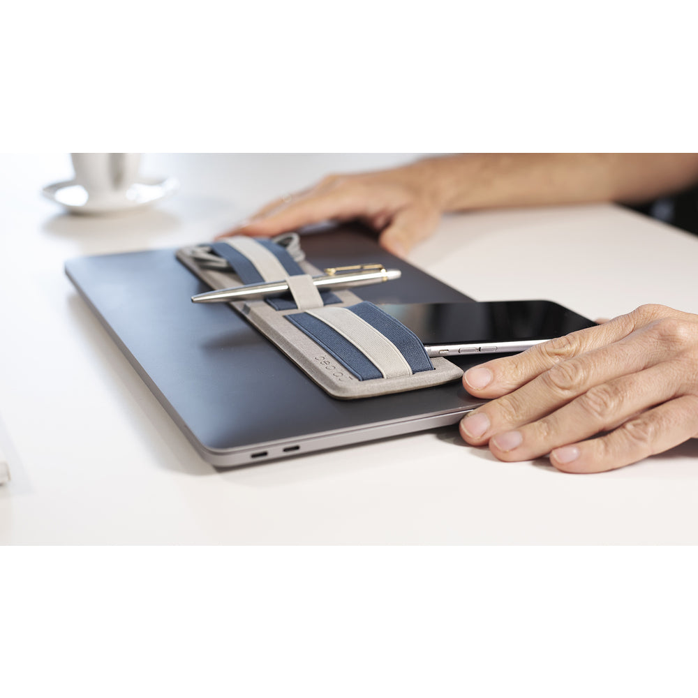 Beblau Shift Portable Laptop Organizer Sticks Anywhere, Ultra-Slim Tech Holder, Blue