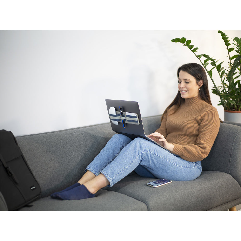 Beblau Shift Portable Laptop Organizer Sticks Anywhere, Ultra-Slim Tech Holder, Blue