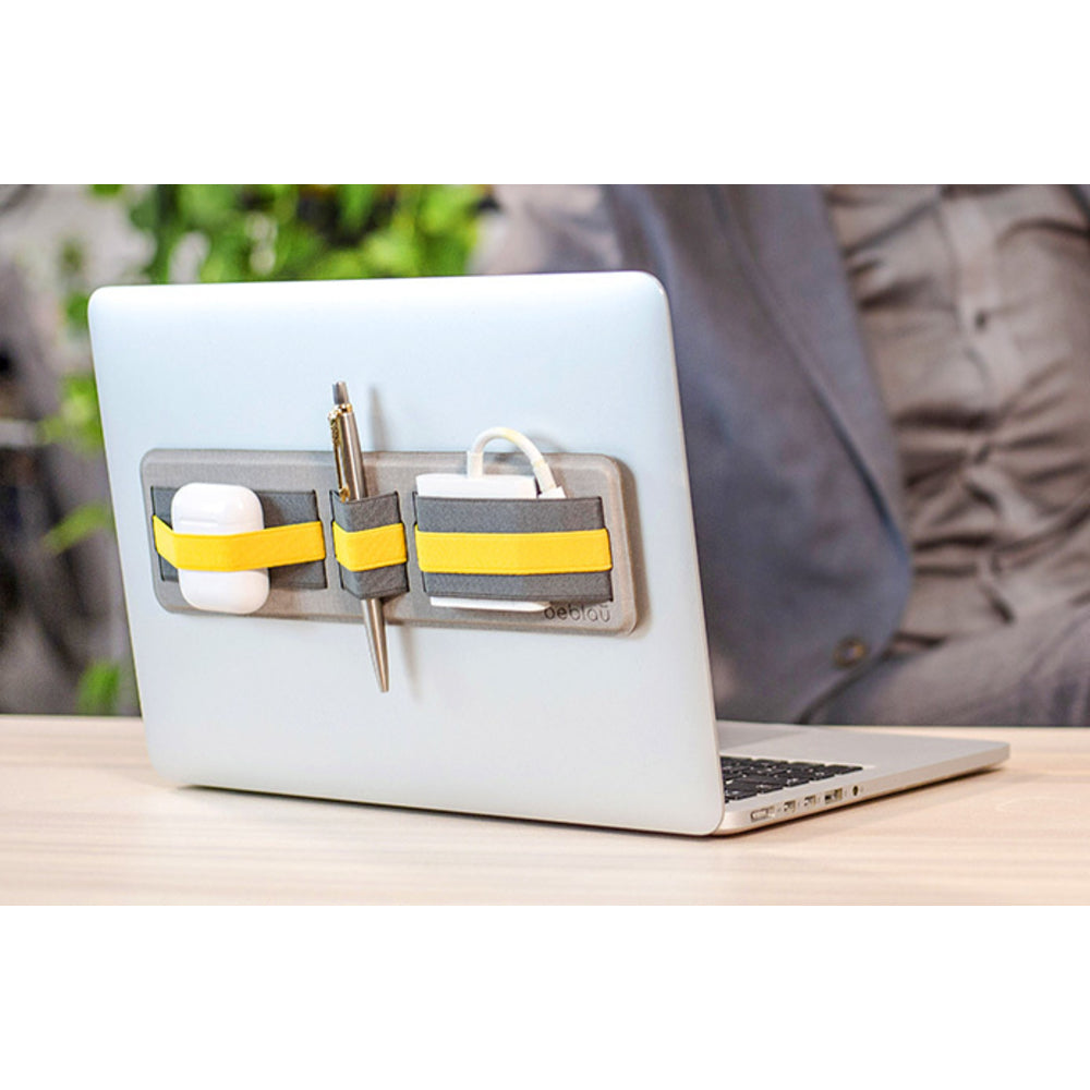 Beblau Shift Portable Laptop Organizer Sticks Anywhere, Ultra-Slim Tech Holder, Yellow