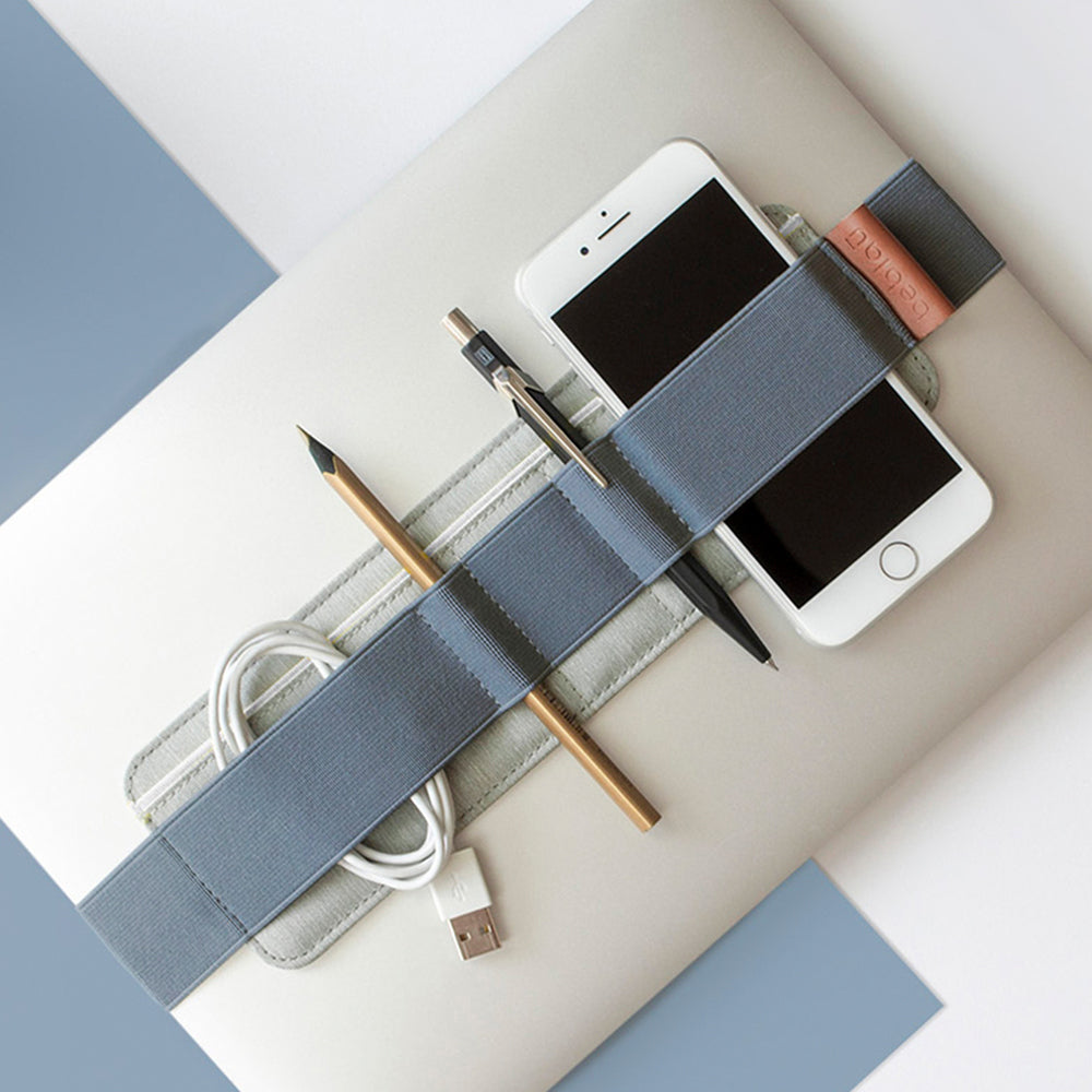 Beblau Slim 3-in-1 Organizer Desktop, Laptop & Travel Tech Storage, Blue