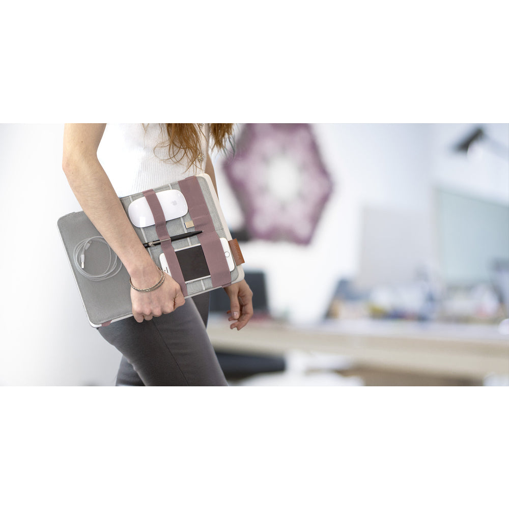 Beblau Portable 3-in-1 Laptop Organizer Travel, Desk & Backpack Tech Storage, Purple