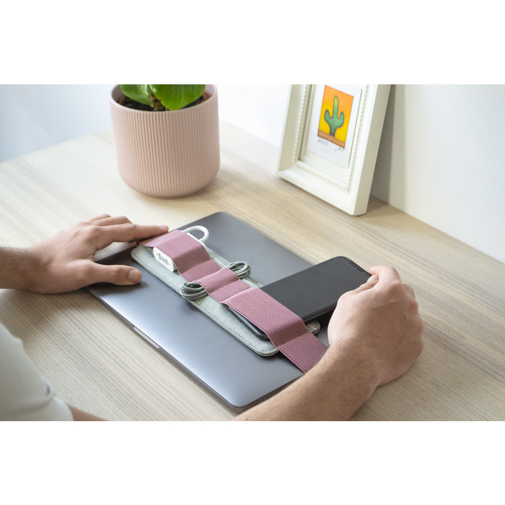 Beblau Slim 3-in-1 Organizer Desktop, Laptop & Travel Tech Storage, Purple