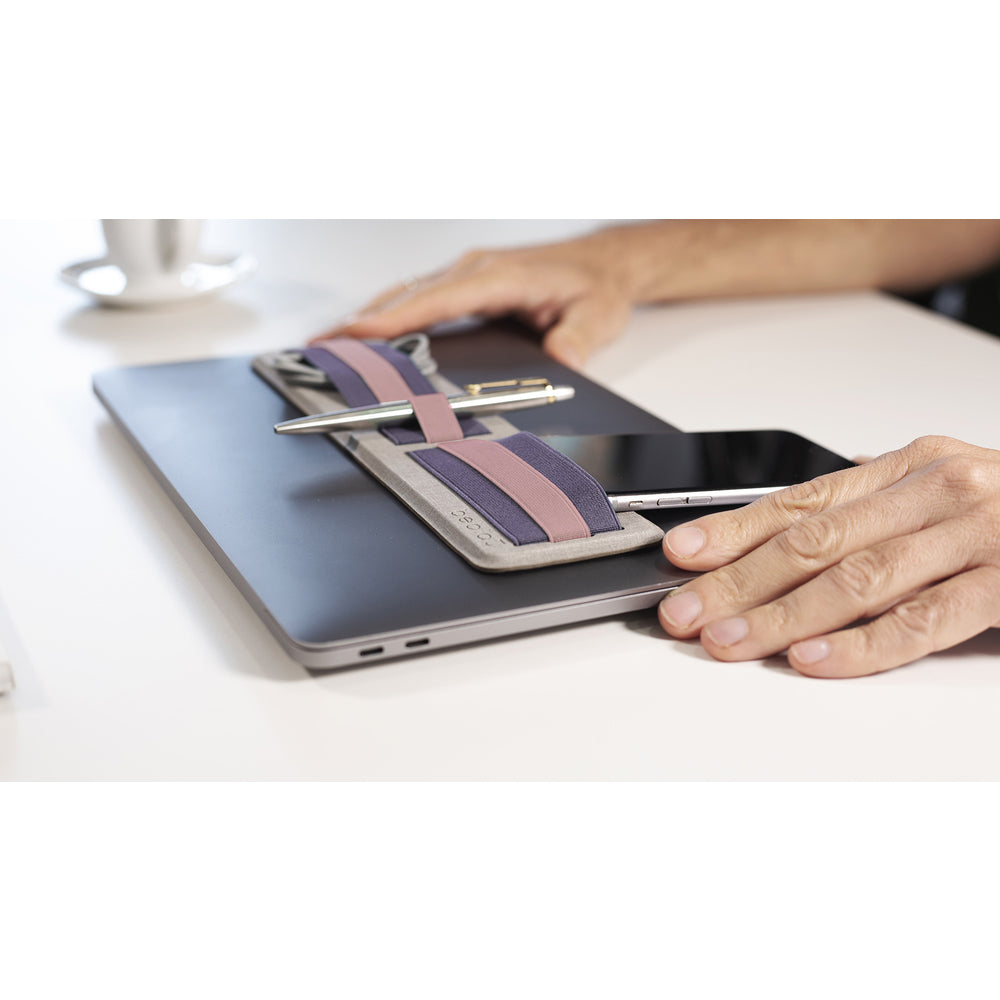 Beblau Shift Portable Laptop Organizer Sticks Anywhere, Ultra-Slim Tech Holder, Pink