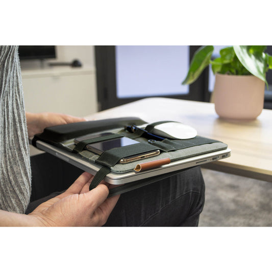 Beblau Portable 3-in-1 Laptop Organizer Travel, Desk & Backpack Tech Storage, Dark Grey