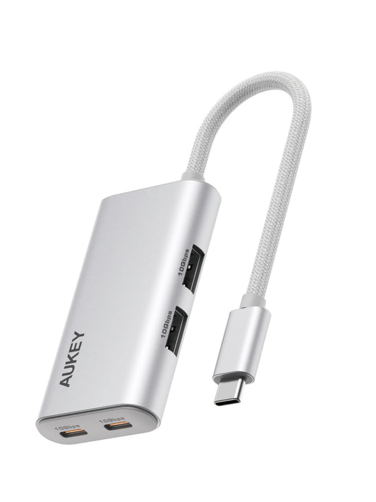 Aukey Office Dok 4 In 1 Usb-C To 4-Port Usb3.0 A Hub Sv