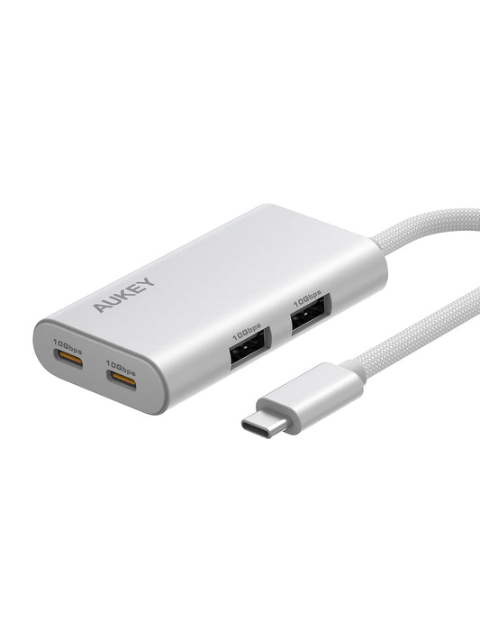 Aukey Office Dok 4 In 1 Usb-C To 4-Port Usb3.0 A Hub Sv