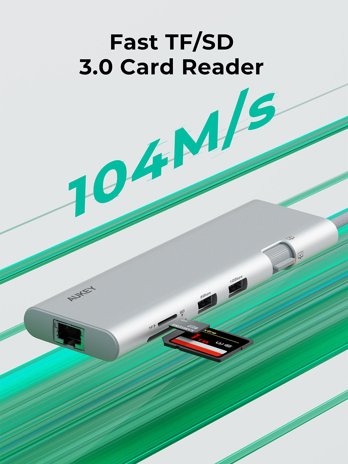 Aukey Office Dok 10 In 1 Usb-C To 10-Ports Hub Sv