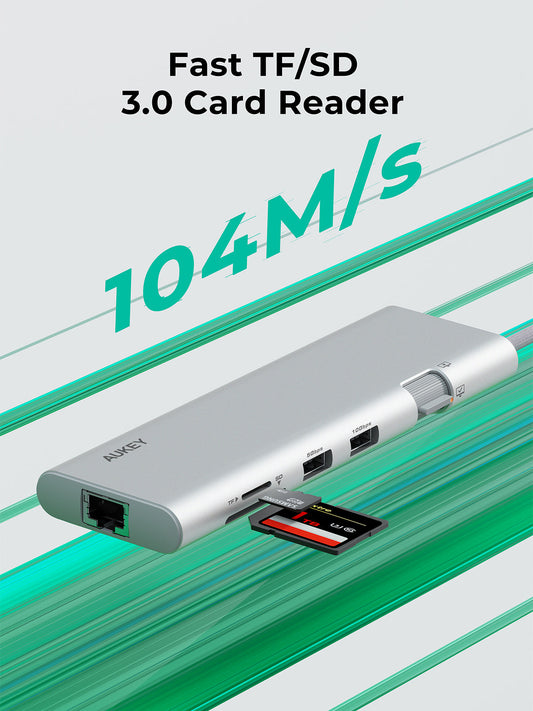 Aukey Office Dok 10 In 1 Usb-C To 10-Ports Hub Sv