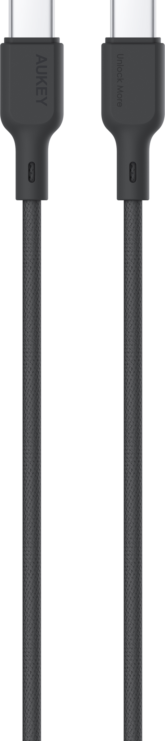 Aukey 1M 60W Nylon Braided Usb-C To Usb-C Cable Dty, Grey