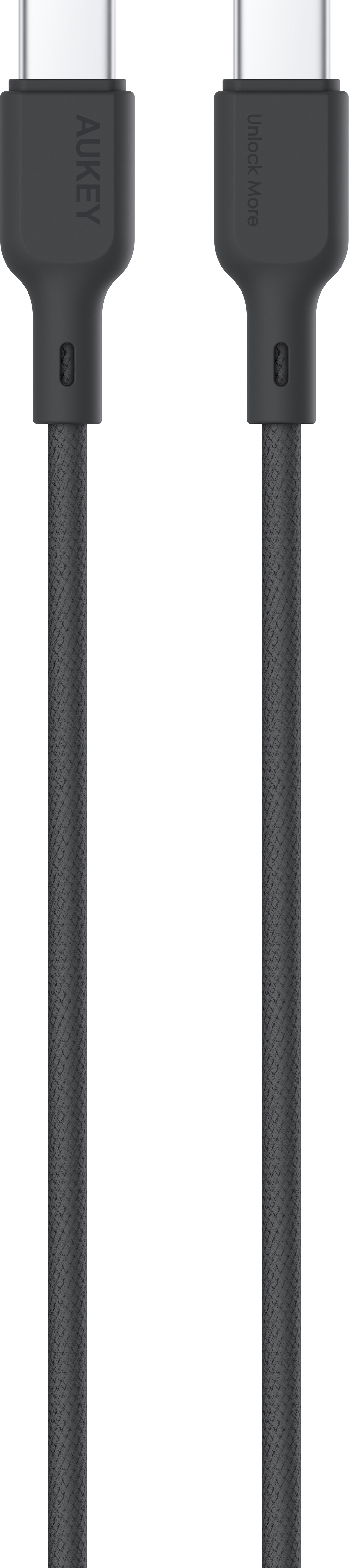 Aukey 1.8 M 60W Nylon Braided Usb-C To Usb-C Cable Dty, Grey