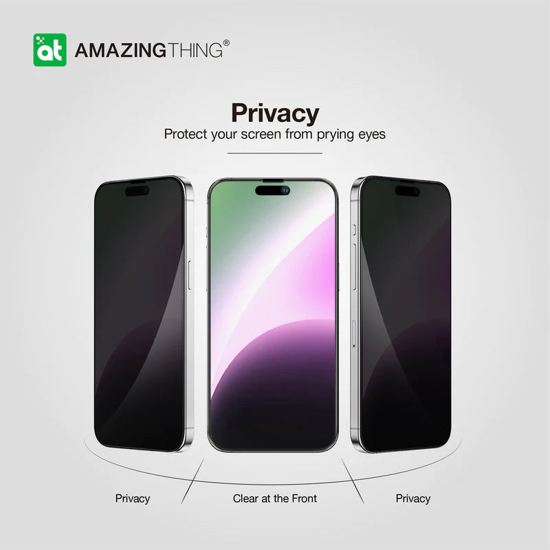 AMAZINGTHING Radix Privacy Tempered Glass iPhone 15 6.1'' Pro 3D Side - Privacy