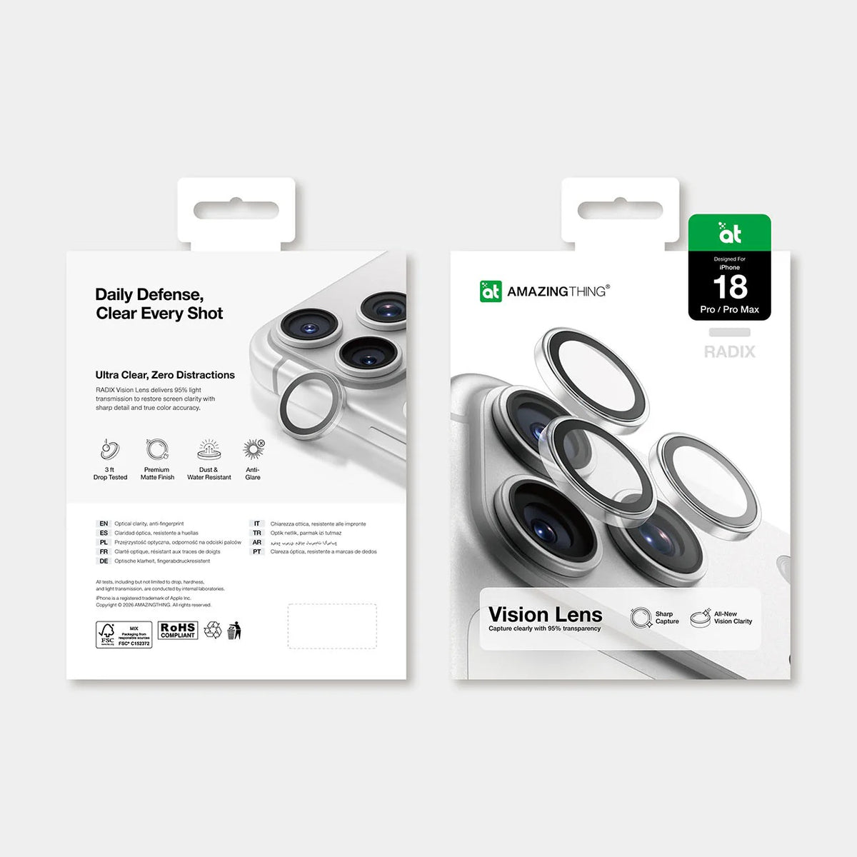 Amazingthing Ar Lens Glass iPhone 18 Pro / Pro Max Transparent