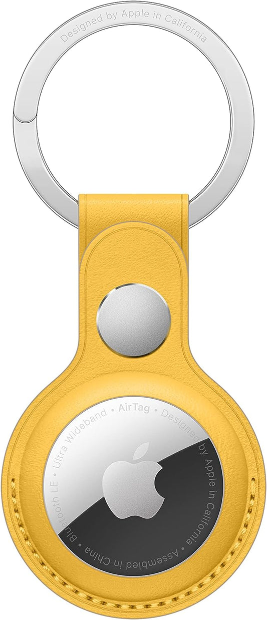 AirTag Leather Key Ring Meyer Lemon