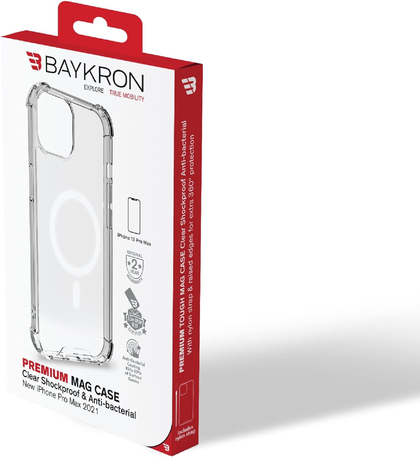 Baykron Tough Clear Magsafe Compatible Anti-yellow for iPhone 15 Pro Max