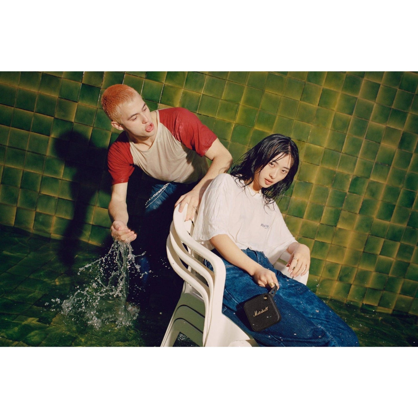 Marshall Willen Compact Portable Wireless Speaker - Black/Brass