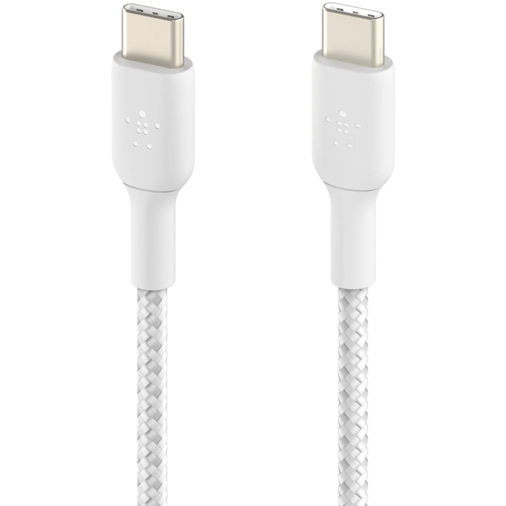 Belkin Braided USB-C to USB-C Cable, 1m - White