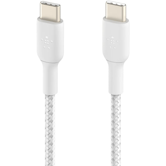 Belkin Braided USB-C to USB-C Cable, 1m - White