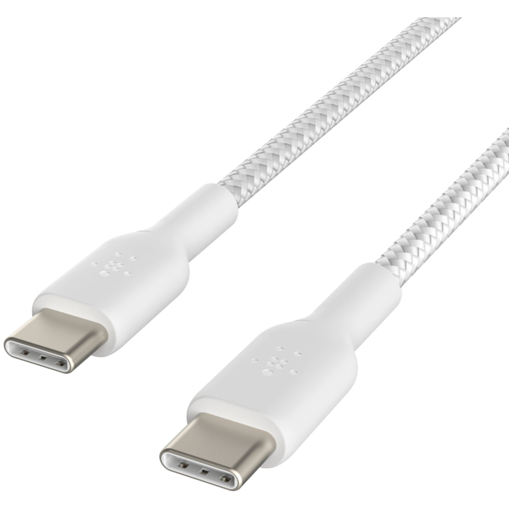 Belkin Braided USB-C to USB-C Cable, 1m - White