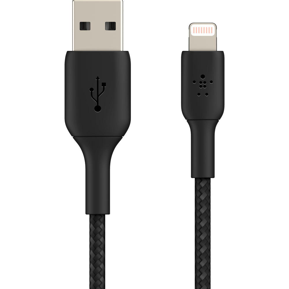 Belkin Braided Lightning to USB-A Cable, 0.15m - Black