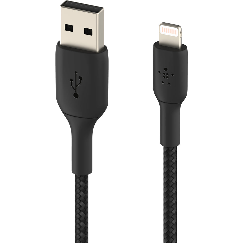 Belkin Braided Lightning to USB-A Cable, 0.15m - Black