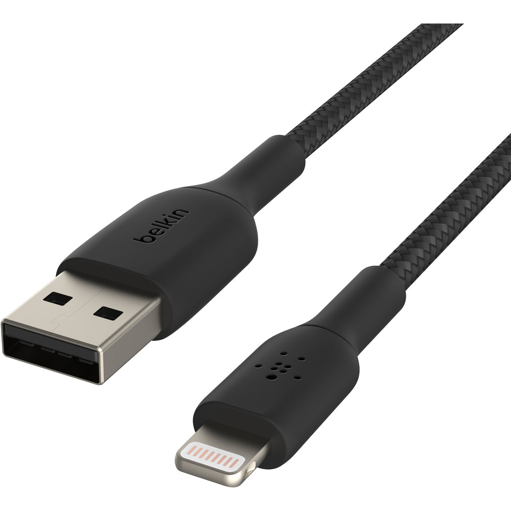 Belkin Braided Lightning to USB-A Cable, 0.15m - Black