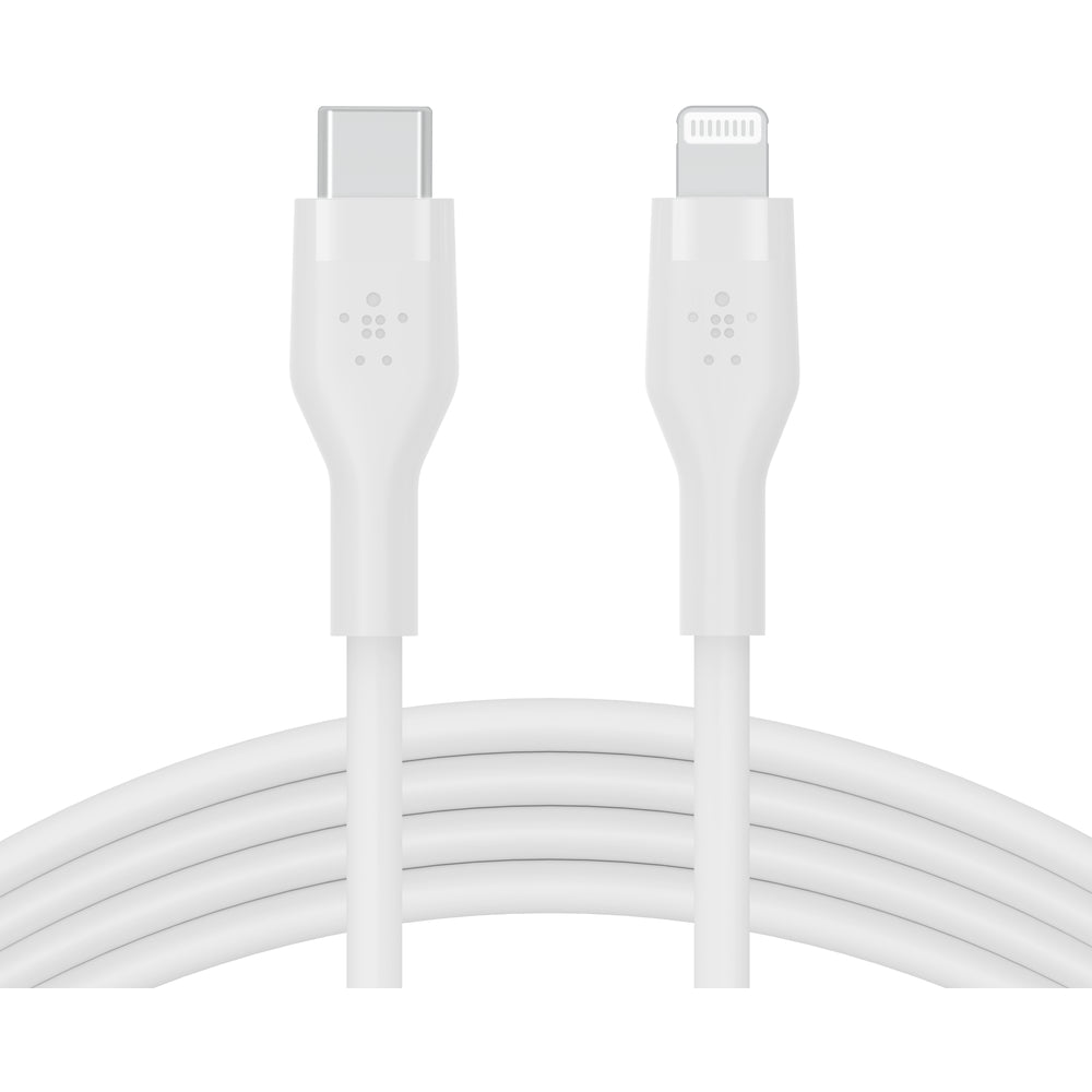 Belkin Silicone Lightning to USB-C Cable, 1m - White