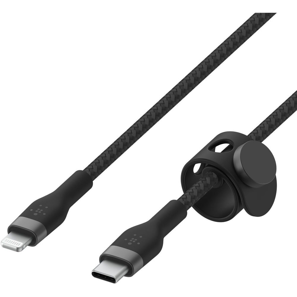Belkin Braided Silicone Lightning to USB-C Cable, 3m - Black